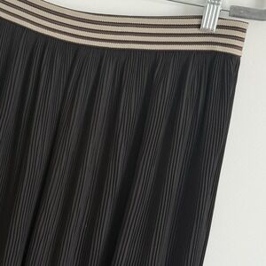 Lapis Pleated Long Skirt Woman Large Black Event Minimalist Elastic Waist